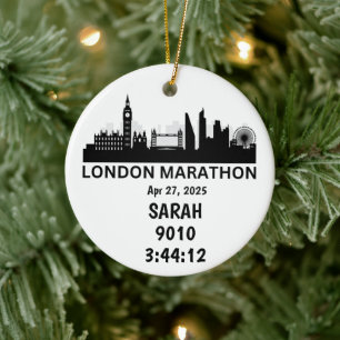 Décoration En Céramique London Marathon 2025 Cadeau de finisseur pour cour