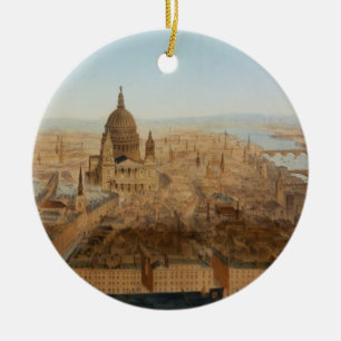 Décoration En Céramique Londres : une vue d'oeil d'oiseau de St Paul et du
