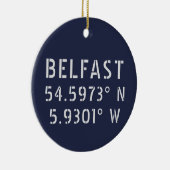 Décoration En Céramique Longitude Belfast Latitude (Droite)