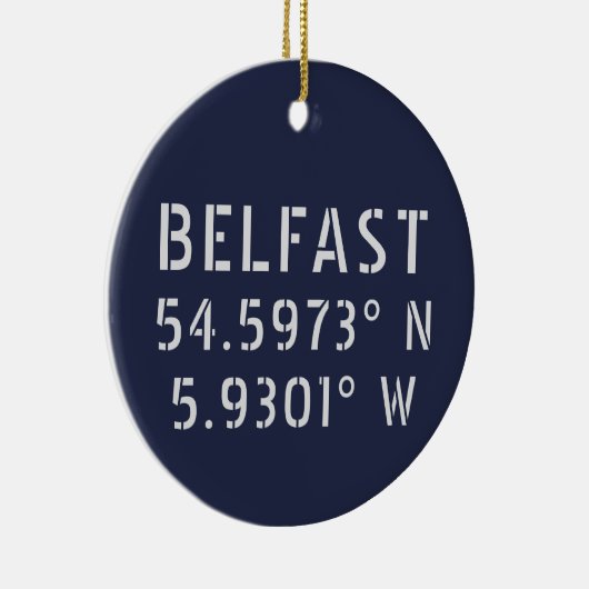 Décoration En Céramique Longitude Belfast Latitude (Droite)