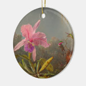 Décoration En Céramique L'orchidée de Cattleya et trois colibris Heade (Gauche)