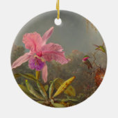 Décoration En Céramique L'orchidée de Cattleya et trois colibris Heade (Dos)