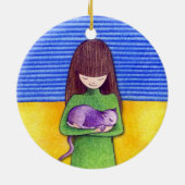 Décoration En Céramique L'Ornement Cat Cuddle (Dos)