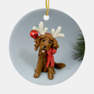 Décoration En Céramique L'ornement de Noël du chien d'Irlande Setter