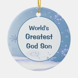 Décoration En Céramique L'Ornement de Noël du Fils de Dieu le plus grand d