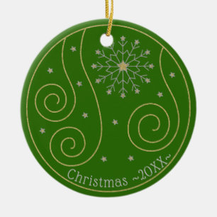 Décoration En Céramique L'ornement de Noël "Fils & Twirls" Personnaliser
