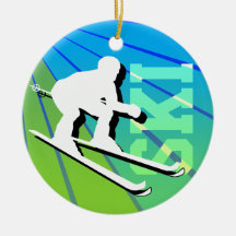 L'ornement de ski ajoutent la photo