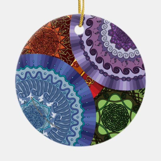 Décoration En Céramique L'ornement Elements Mandalas (Devant)