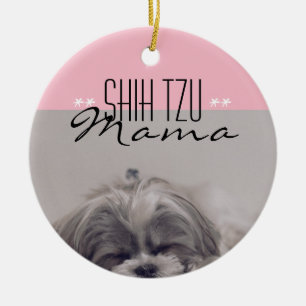 Décoration En Céramique L'ornement Shih Tzu Mama pour les mamans de chien