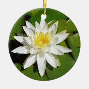 Décoration En Céramique Lotus blanc