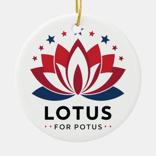 Décoration En Céramique Lotus pour POTUS Kamala Harris 2024 (Devant)