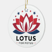 Décoration En Céramique Lotus pour POTUS Kamala Harris 2024 (Gauche)