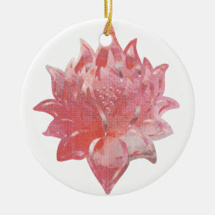 DÉCORATION EN CÉRAMIQUE LOTUS ROSE