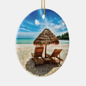 Décoration En Céramique Lounge on beach throw pillow (Droite)