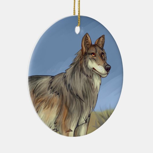 Décoration En Céramique Loup mexicain (Droite)