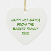 Décoration En Céramique Loup Noël Funny Mignonnes Enfants (Dos)