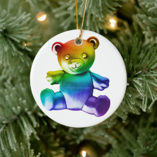 Décoration En Céramique L'ours en peluche en métal brossé de SlipperyJoe's