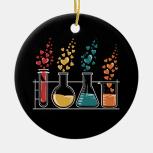 Décoration En Céramique Love Chimie Coeurs Science Enseignant Hommes Femme