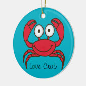 Décoration En Céramique Love Crab Ornament Round (Gauche)
