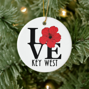 Décoration En Céramique LOVE Key West Florida