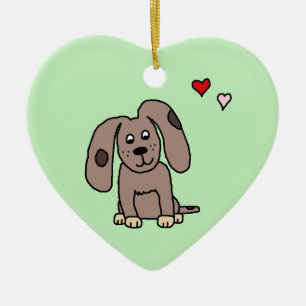 Décoration En Céramique Love Ornament chiot