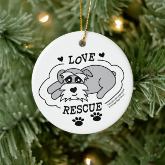 Décoration En Céramique Love Rescue - Round Christmas Ornament