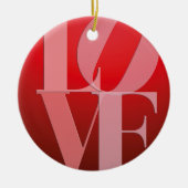 Décoration En Céramique Love Romance Rouge rose (Devant)