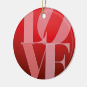 Décoration En Céramique Love Romance Rouge rose (Gauche)