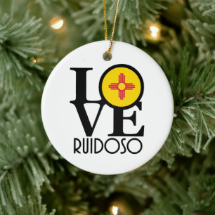 Décoration En Céramique LOVE Ruidoso Nouveau-Mexique