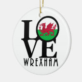 Décoration En Céramique LOVE Wrexham Wales (Gauche)