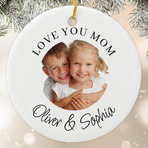 Décoration En Céramique Love You Mom Photo Moderne