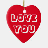 Décoration En Céramique Love You, rouge blanc moderne audacieux (Droite)