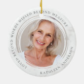 Décoration En Céramique Loved Beyond Words Missed Beyond Measure Photo (Dos)