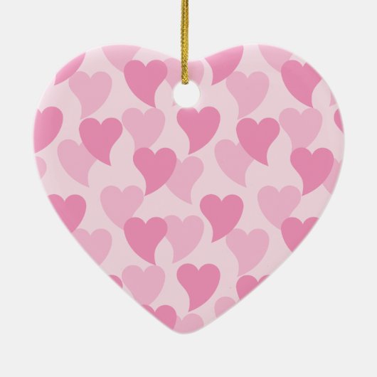 Décoration En Céramique Lovely Hearts Seamless Pattern (Dos)