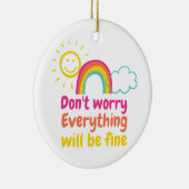 Décoration En Céramique Lovely Rainbow, Sun and Cloud Aimant (Droite)