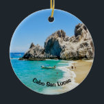 Décoration En Céramique Lovers Beach, Cabo San Lucas<br><div class="desc">Lover's Beach est la plus grande attraction de plage de Cabo San Lucas. Soleil,  sable et belle eau font que les gens restent occupés pendant la journée.</div>