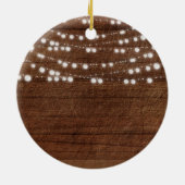 Décoration En Céramique Lumière à cordes rustiques Notre premier anniversa (Dos)