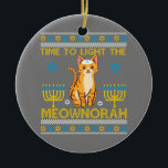 Décoration En Céramique Lumière Le Meownorah Juif Chat Menorah Lover Laid<br><div class="desc">Lumière Le Meownorah Juif Chat Menorah Lover Laid</div>