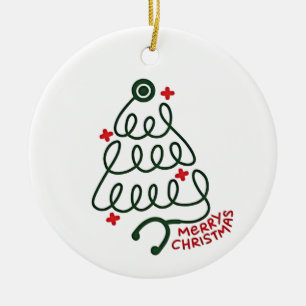 Décoration En Céramique Lumières de sapin de Noël Stéthoscope Blouse de so