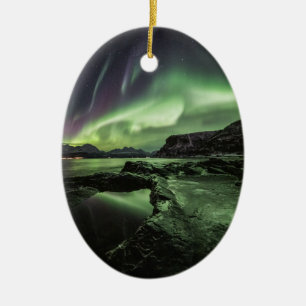 Décoration En Céramique Lumières du Nord Norvège