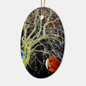 Décoration En Céramique Lune rouge se lève (Gauche)