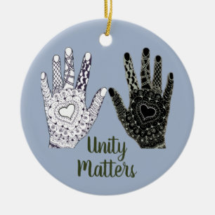 Décoration En Céramique L'unité, ça compte, les mains de l'amitié