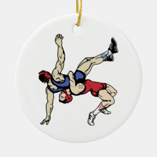 Décoration En Céramique Lutteur