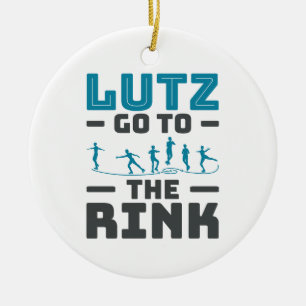 Décoration En Céramique Lutz Aller à la patinoire Figure Skating Men