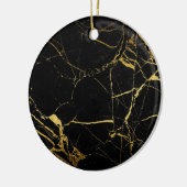Décoration En Céramique Luxe Black and Gold Marble (Gauche)