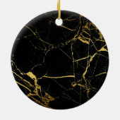 Décoration En Céramique Luxe Black and Gold Marble (Dos)