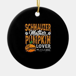 Décoration En Céramique M3SSS Miniature Schnauzer Don de chien Halloween A