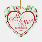 Décoration En Céramique M. et Mme Newlysée Noël (Dos)