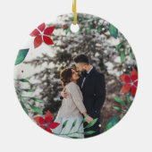 Décoration En Céramique M. & Mme | Première photo de Noël mariée (Dos)