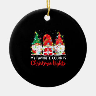 Décoration En Céramique Ma Couleur Préférée Est Le Gnome Léger De Noël